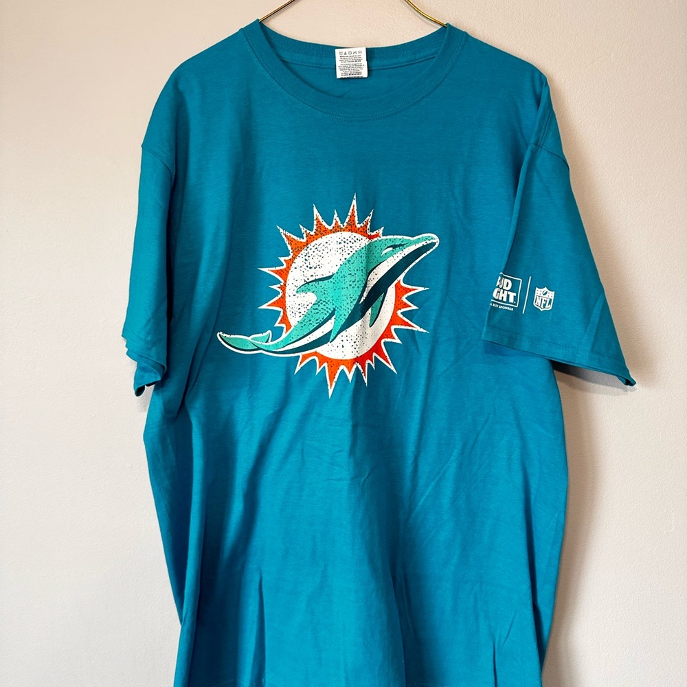 Teal Miami Dolphins graphic T-Shirt